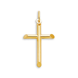 10K Simple Yellow Gold Large Cross Pendant at Arman's Jewellers