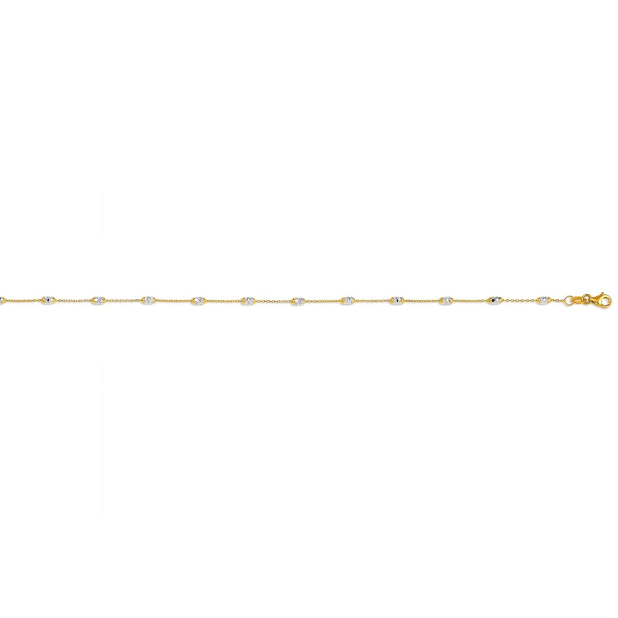 10K Two-Tone Yellow Gold Anklet at Arman's Jewellers