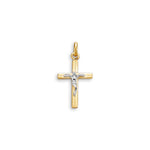10K Two-tone Gold Crucifix Cross Pendant at Arman's Jewellers