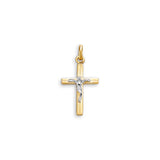 10K Two-tone Gold Crucifix Cross Pendant at Arman's Jewellers