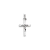 10K White Gold Crucifix Cross Pendant at Arman's Jewellers