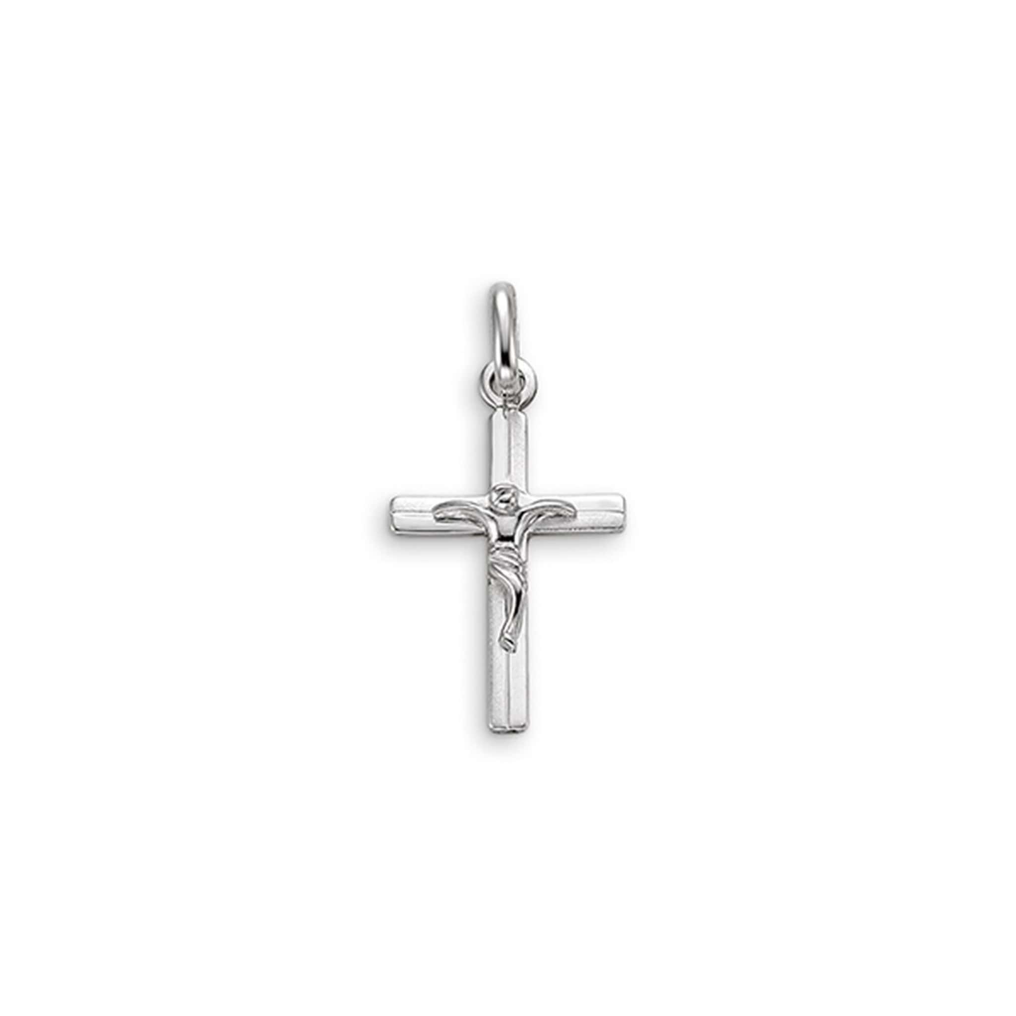 10K White Gold Crucifix Cross Pendant at Arman's Jewellers