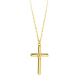 10k Yellow Gold Diamond Cross Necklace at Arman's Jewellers Kitchener-Waterloo