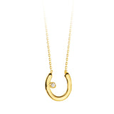 10k Yellow Gold Diamond Horseshoe Necklace at Arman's Jewellers in Kitchener Waterloo