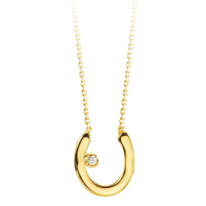 10k Yellow Gold Diamond Horseshoe Necklace at Arman's Jewellers in Kitchener Waterloo