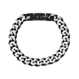 11mm Black & Steel Cuban Link Bracelet at Arman's Jewellers 