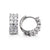 12mm Silver Double CZ Huggie Hoop Earrings at Arman's Jewellers