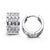 12mm Silver Triple CZ Huggie Hoop Earrings at Arman's Jewellers