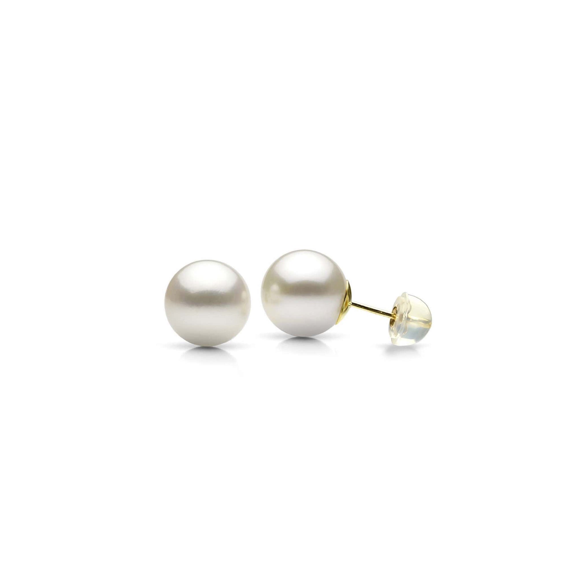 14K Yellow Gold Freshwater Cultured Pearl Stud Earrings at Arman's Jewellers 