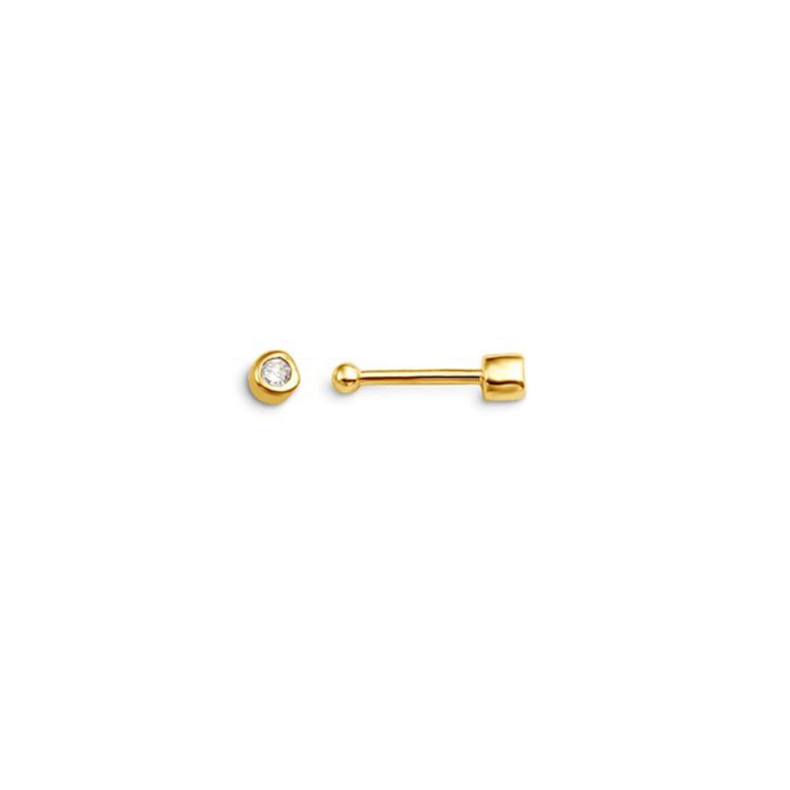 14K Yellow Gold Diamond Nose Stud at Arman's Jewellers