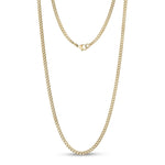 3.5mm Steel Curb Link Gold Chain Necklace at Arman's Jewellers
