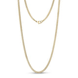 3.5mm Steel Curb Link Gold Chain Necklace at Arman's Jewellers