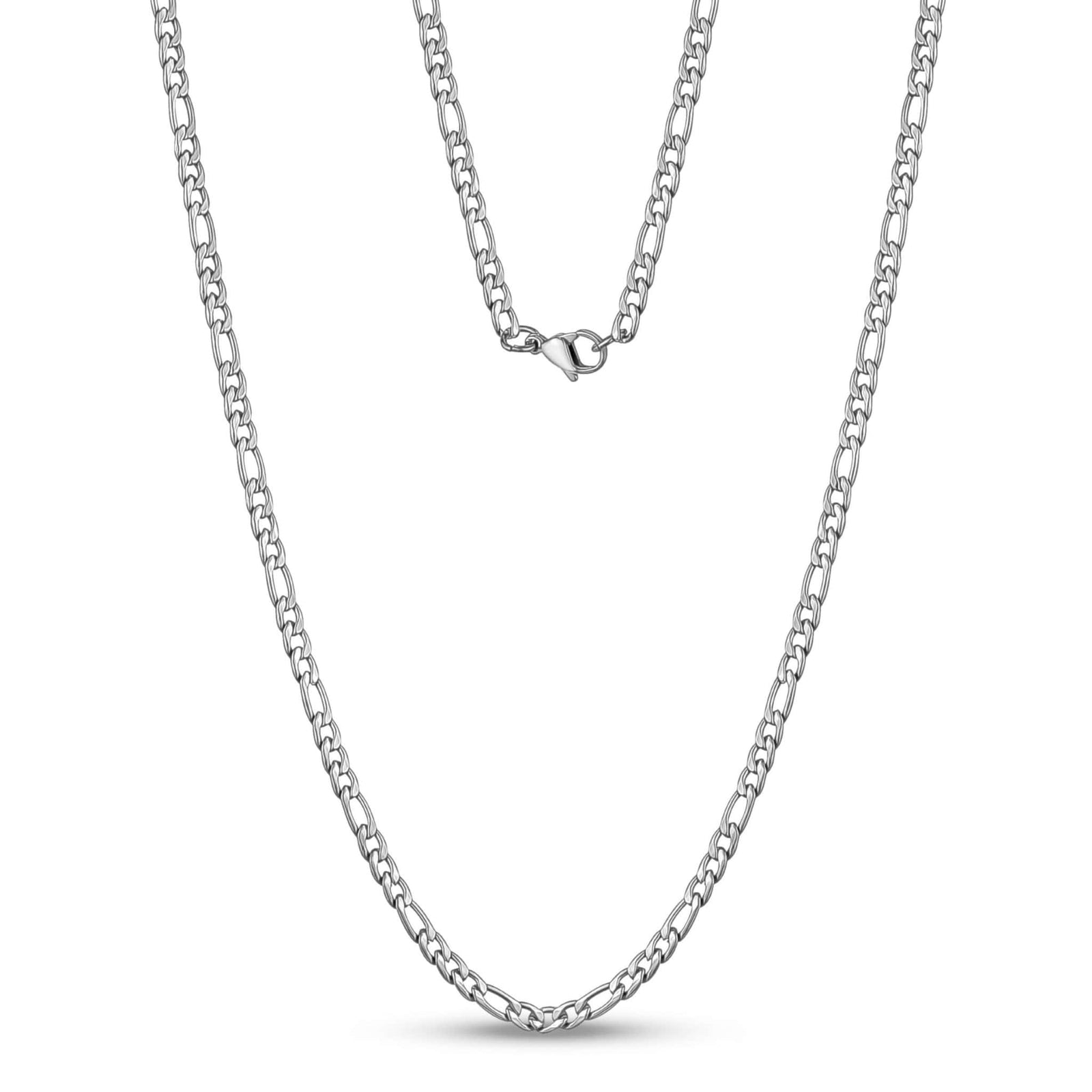 3.5mm Stainless Steel Figaro Link Chain Necklace at Arman's Jewellers