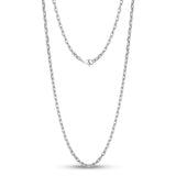 3.5mm Stainless Steel Oval Link Necklace at Arman's Jewellers 