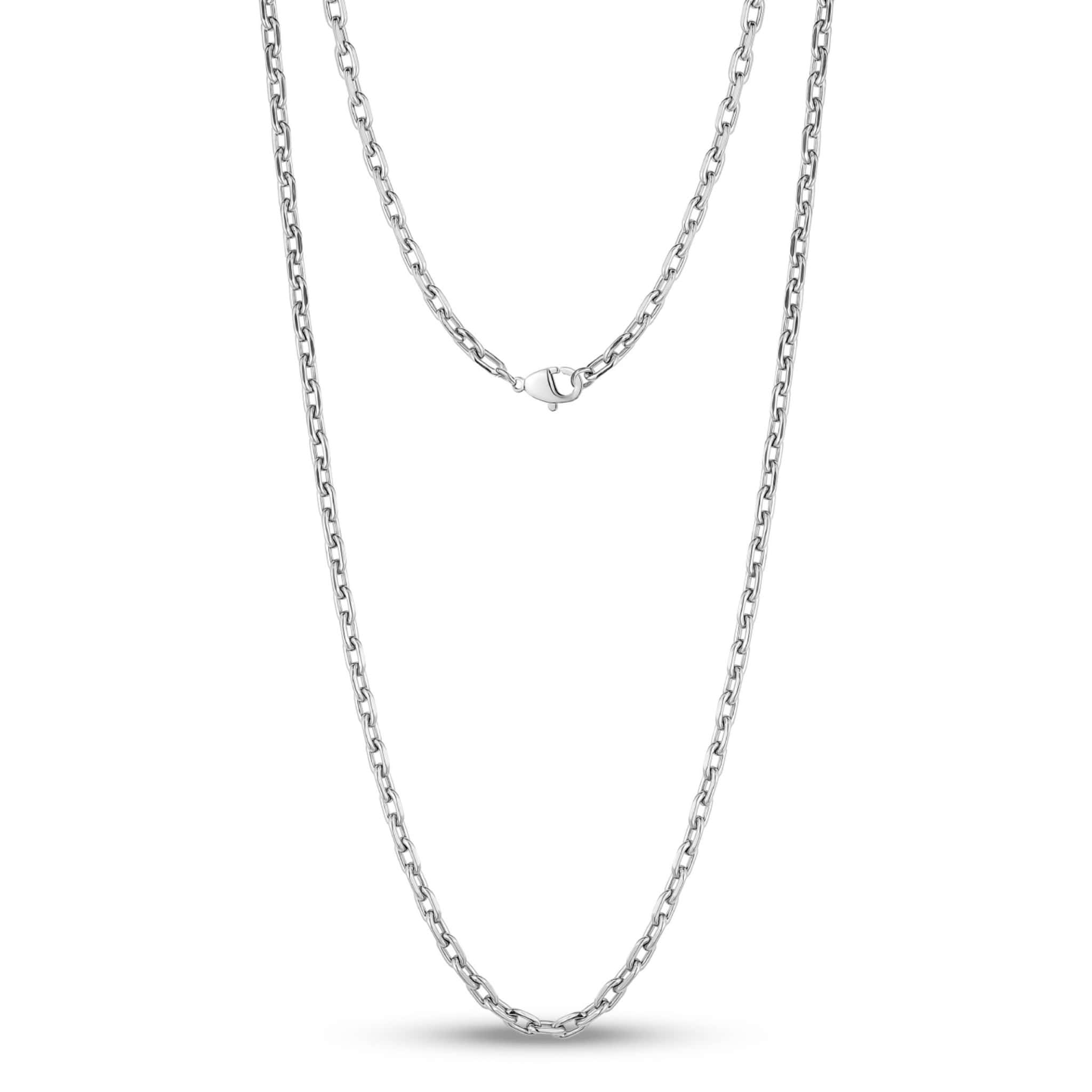 3.5mm Stainless Steel Oval Link Necklace at Arman's Jewellers 