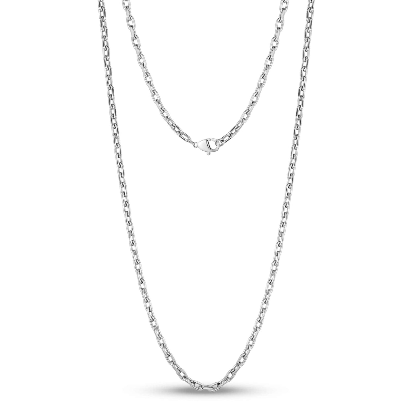 3.5mm Stainless Steel Oval Link Necklace at Arman's Jewellers 