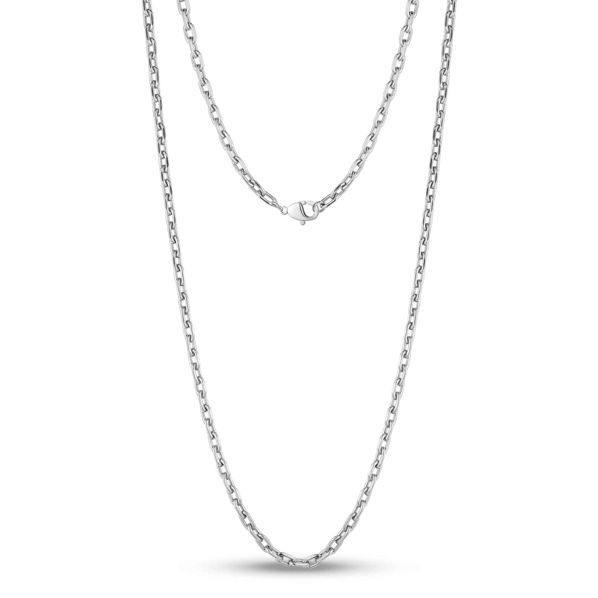 3.5mm Stainless Steel Oval Link Necklace at Arman's Jewellers 