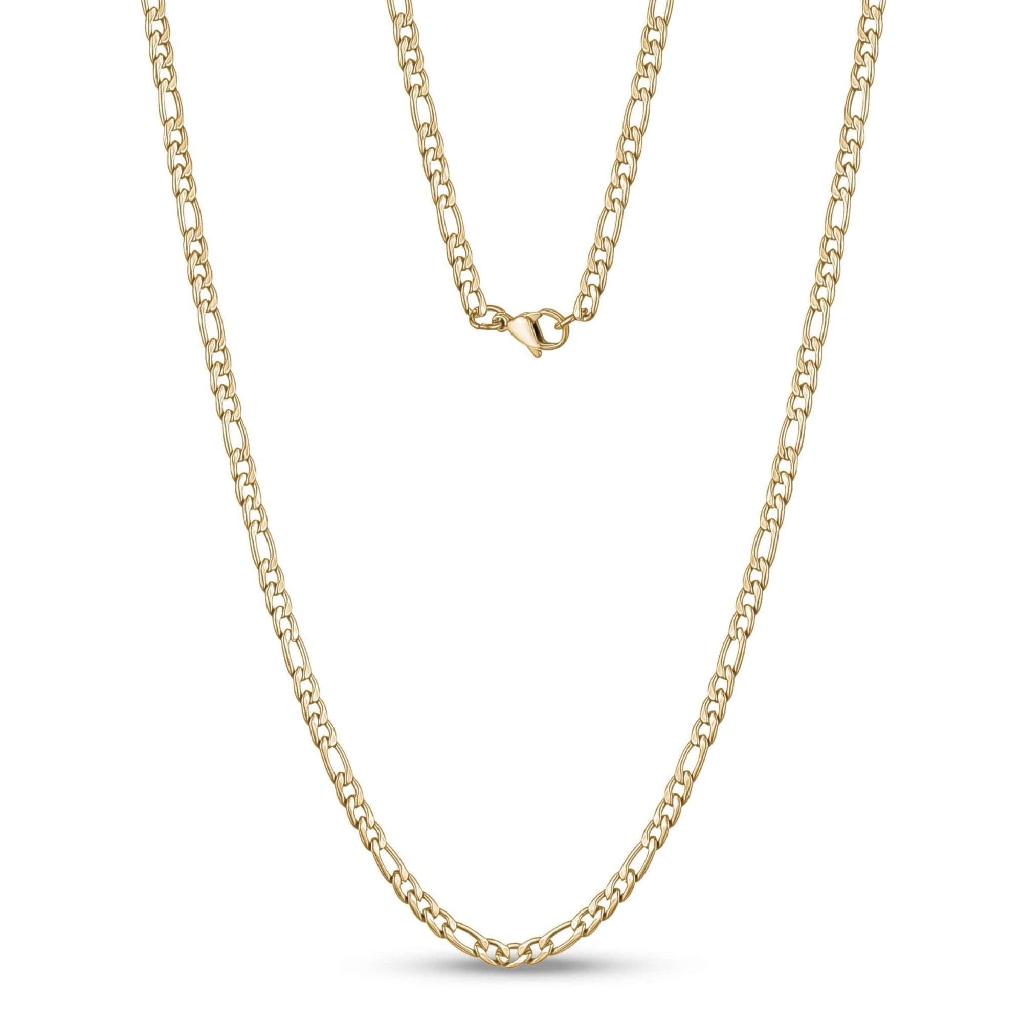 3.5mm Stainless Steel Figaro Link Chain Necklace at Arman's Jewellers