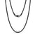 3mm Steel Black Round Box Link Chain Necklace at Arman's Jewellers