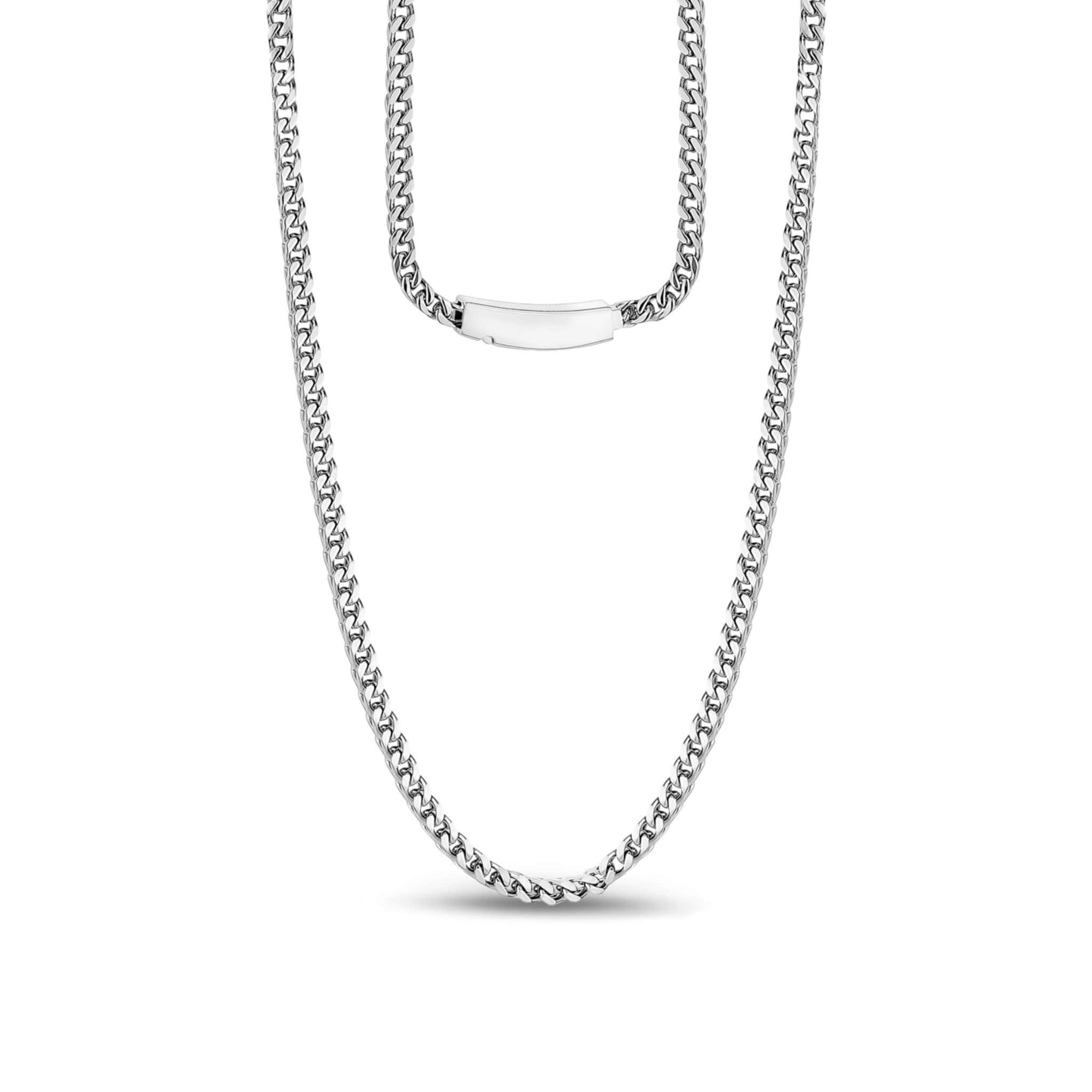 3mm Stainless Steel Franco Link Necklace at Arman's Jewellers
