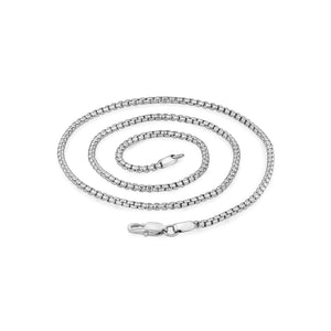 3mm Steel Round Box Link Chain Necklace at Arman's Jewellers
