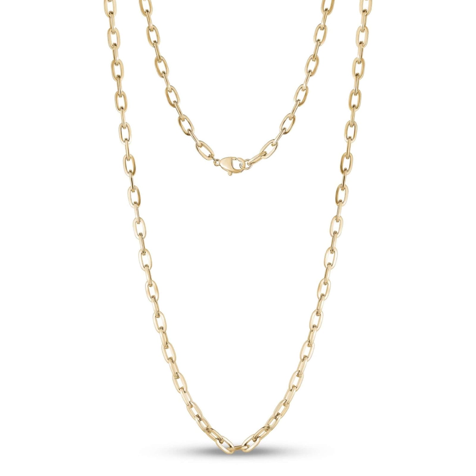 4.5mm Stainless Steel Oval Link Necklace at Arman's Jewellers