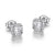 4mm Square CZ Halo Silver Stud Earrings at Arman's Jewellers