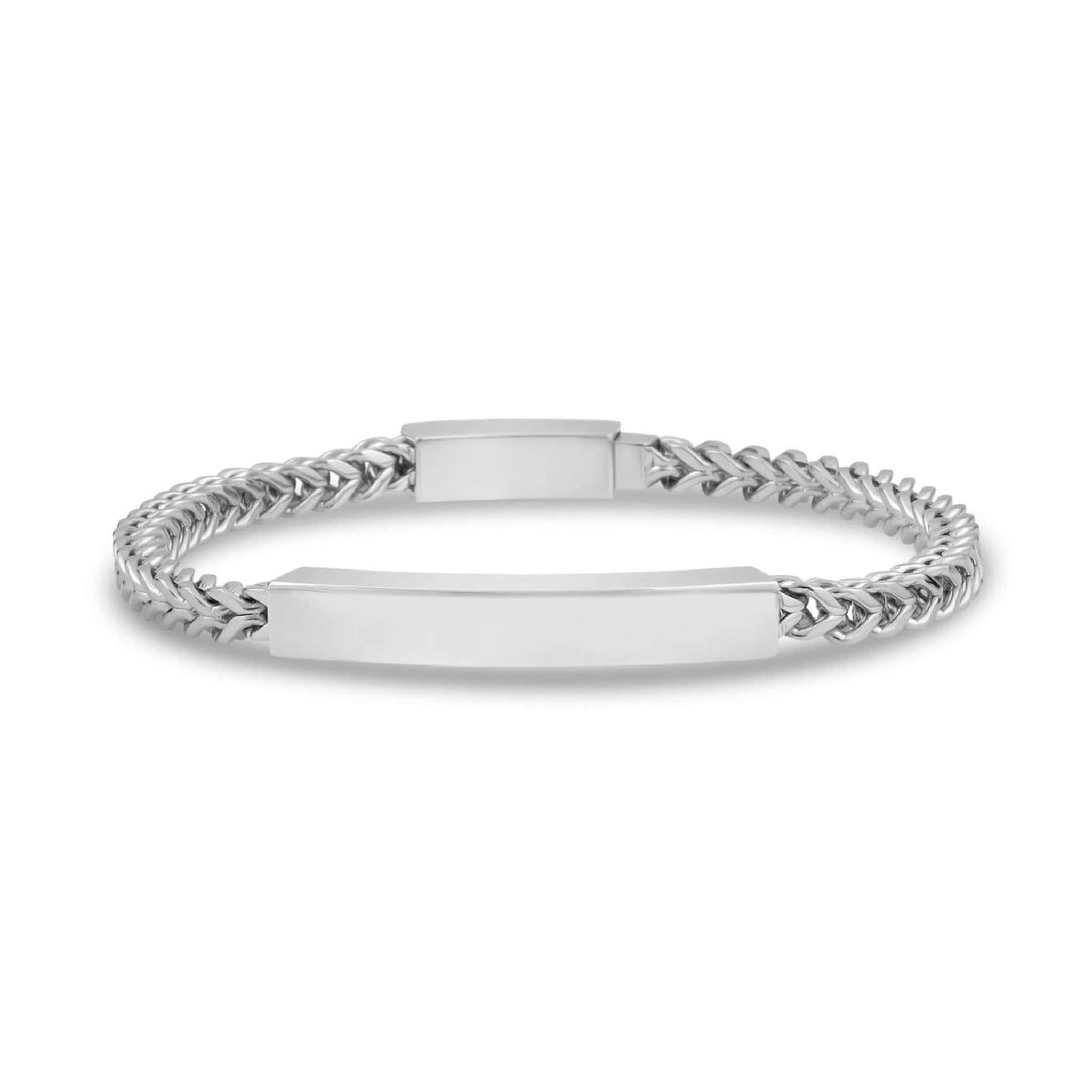 4mm Steel Franco Link ID Bracelet at Arman's Jewellers