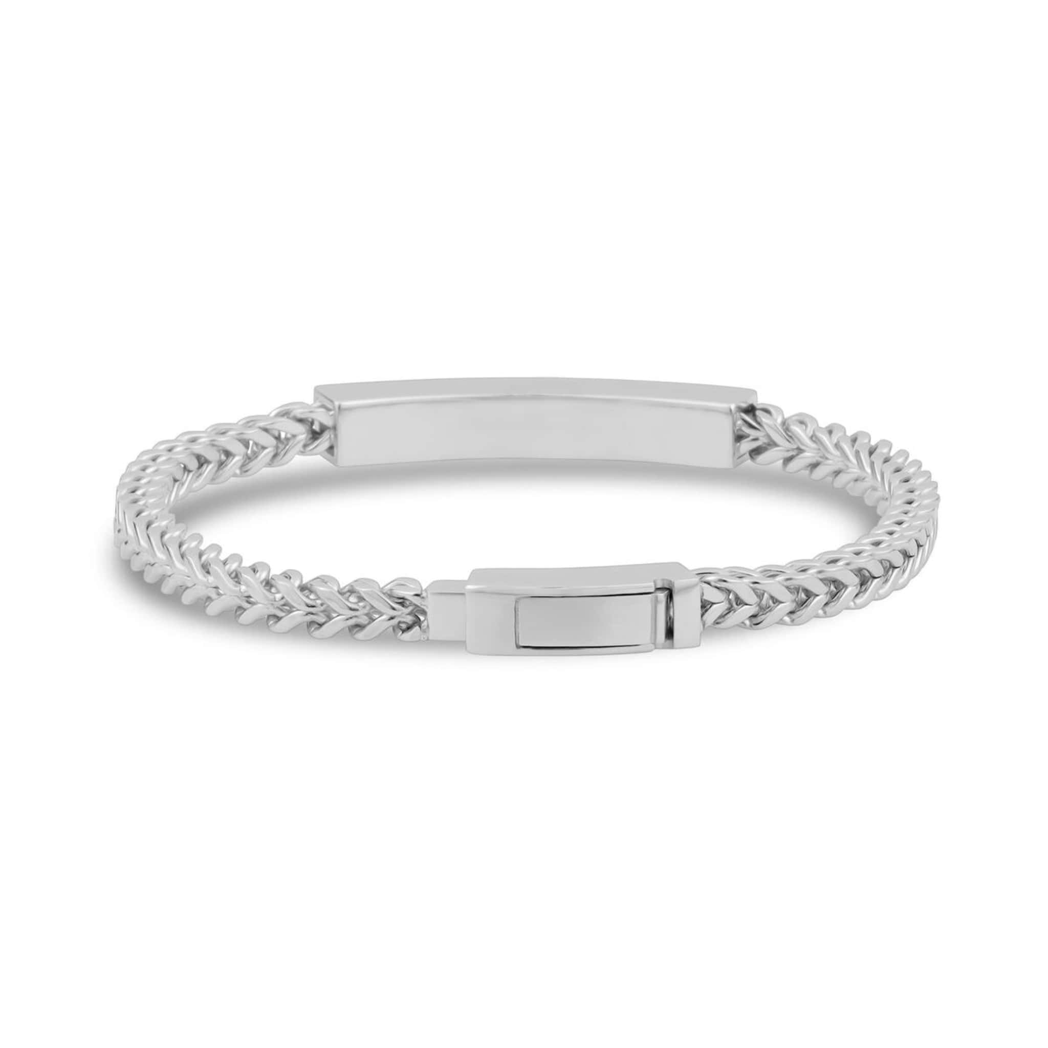 4mm Steel Franco Link ID Bracelet at Arman's Jewellers