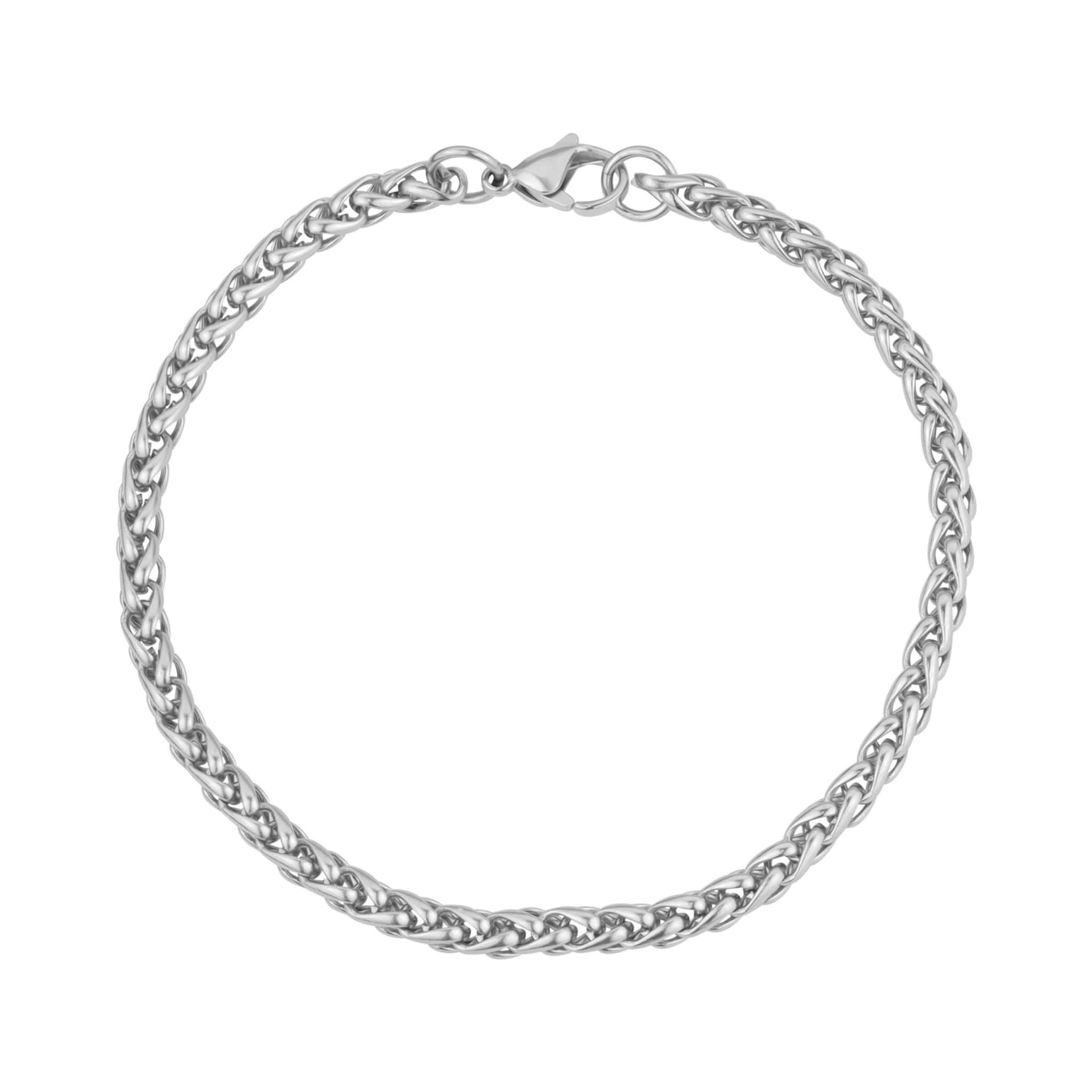4mm Wheat Chain Steel Bracelet at Arman's Jewellers
