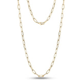 5mm Gold Stainless Steel Paper Clip Necklace at Arman's Jewellers