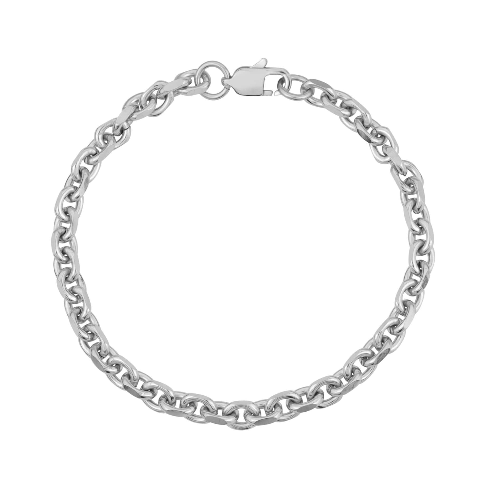 5mm Oval Link Steel Bracelet at Arman's Jewellers