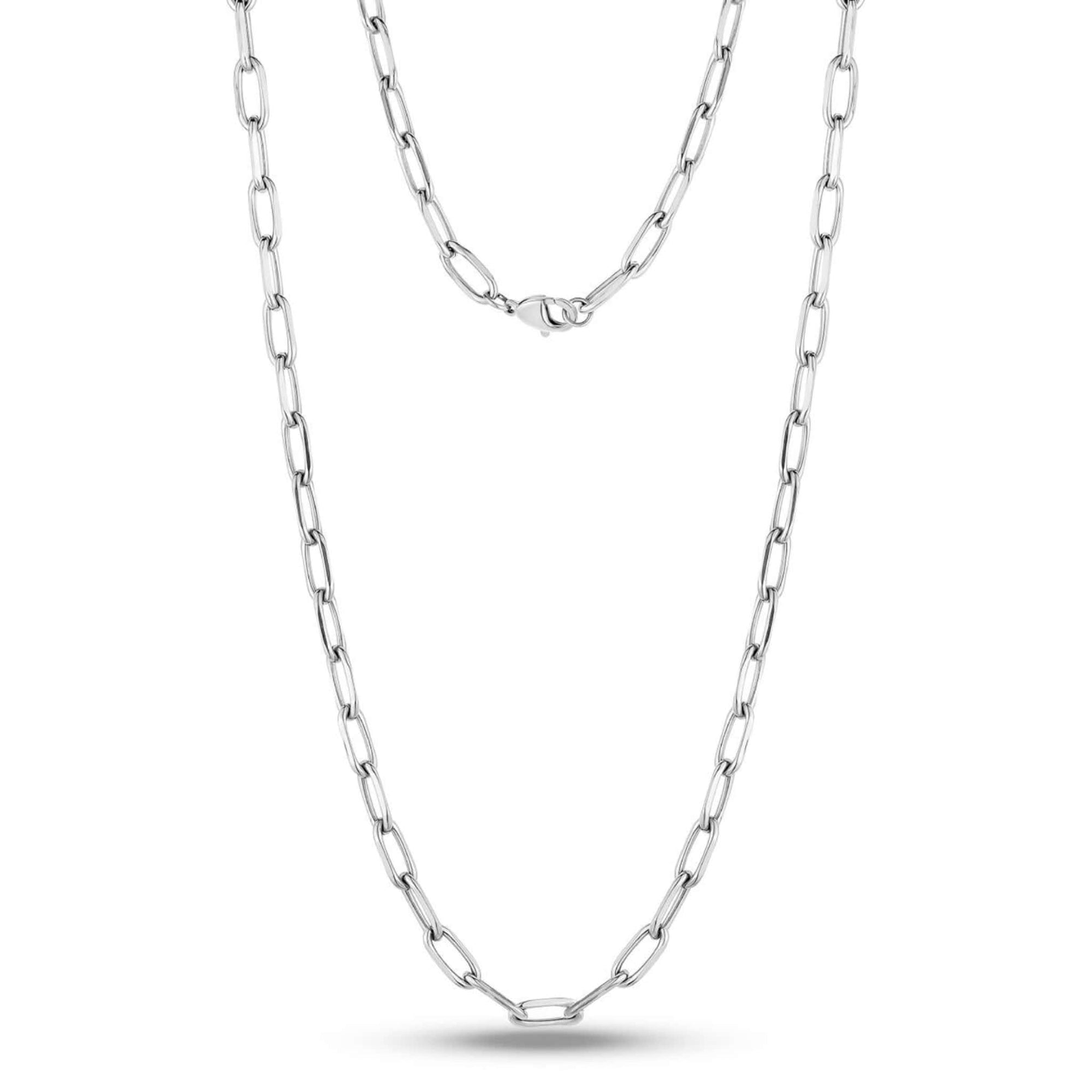5mm Stainless Steel Paper Clip Necklace at Arman's Jewellers