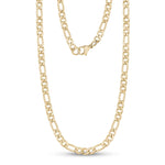 5mm Stainless Steel Gold Figaro Link Chain Necklace at Arman's Jewellers
