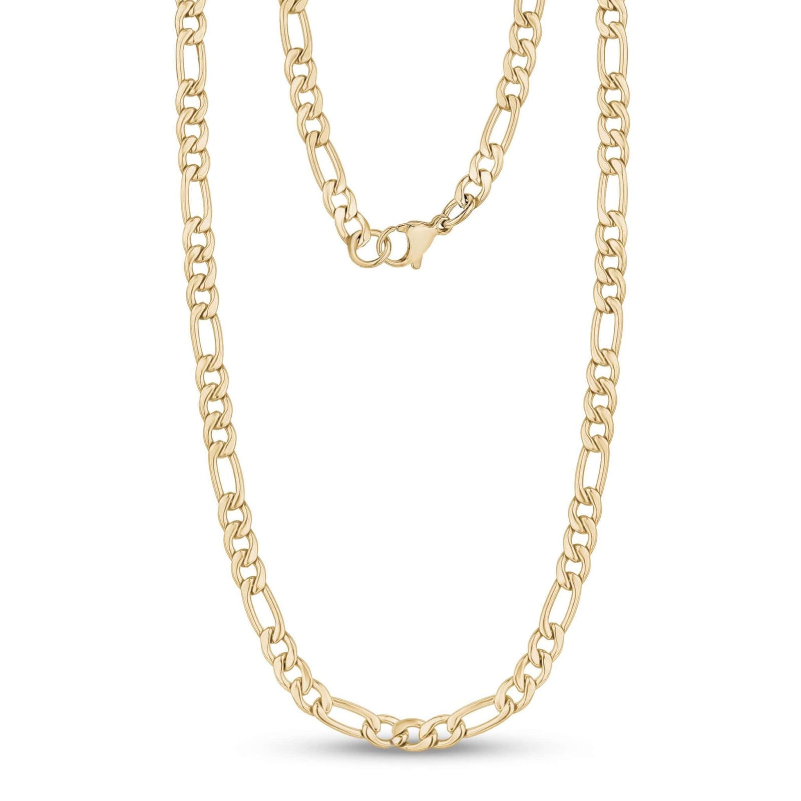 5mm Stainless Steel Figaro Link Chain Necklace at Arman's Jewellers