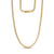 5mm Stainless Steel Gold Round Box Link Chain Necklace at Arman's Jewellers