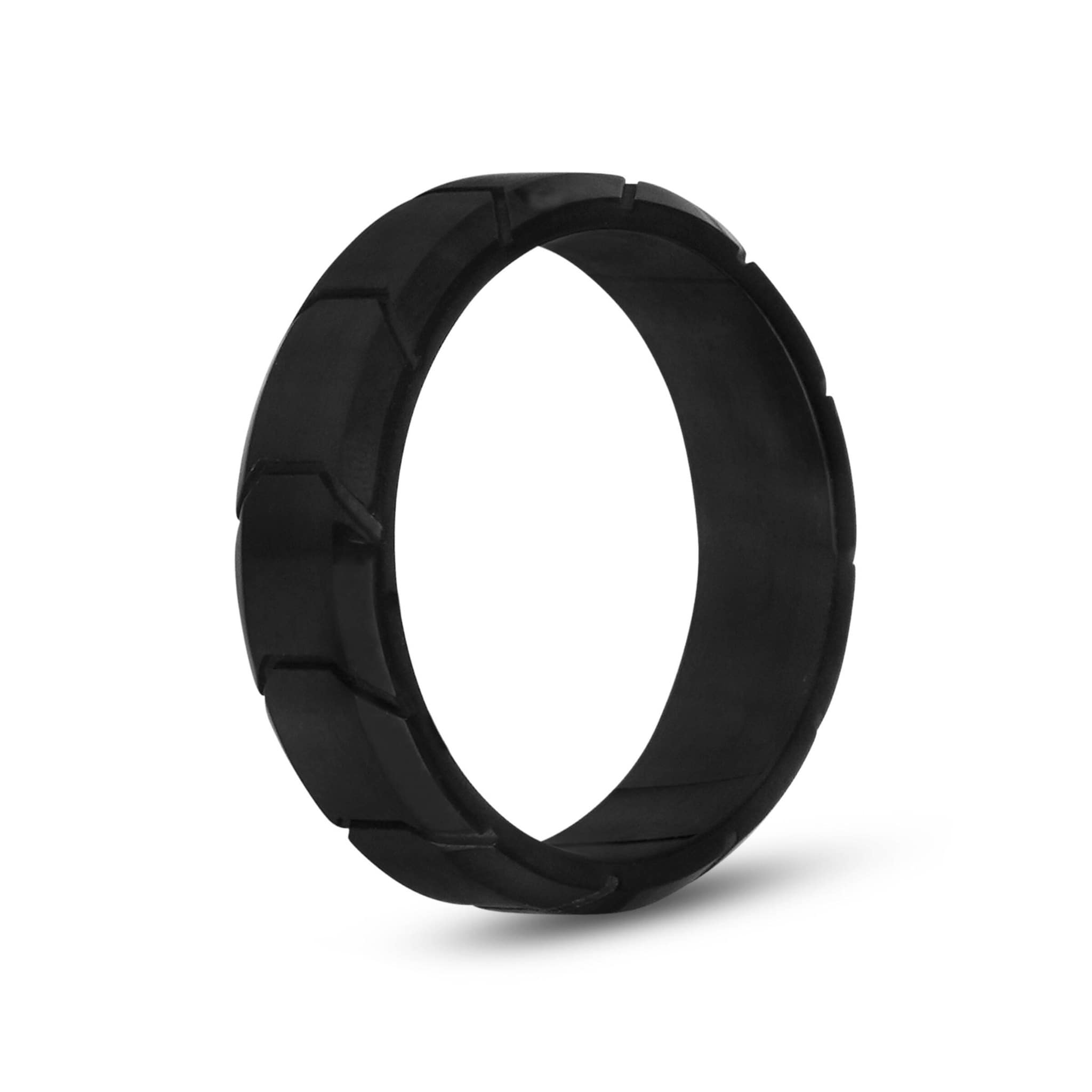 6.5mm Speed Racer Black Steel Ring at Arman's Jewellers