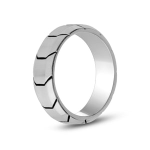 6.5mm Speed Racer Steel Ring at Arman's Jewellers