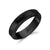 6mm Beveled Edge Flat Black Steel Band Ring at Arman's Jewellers