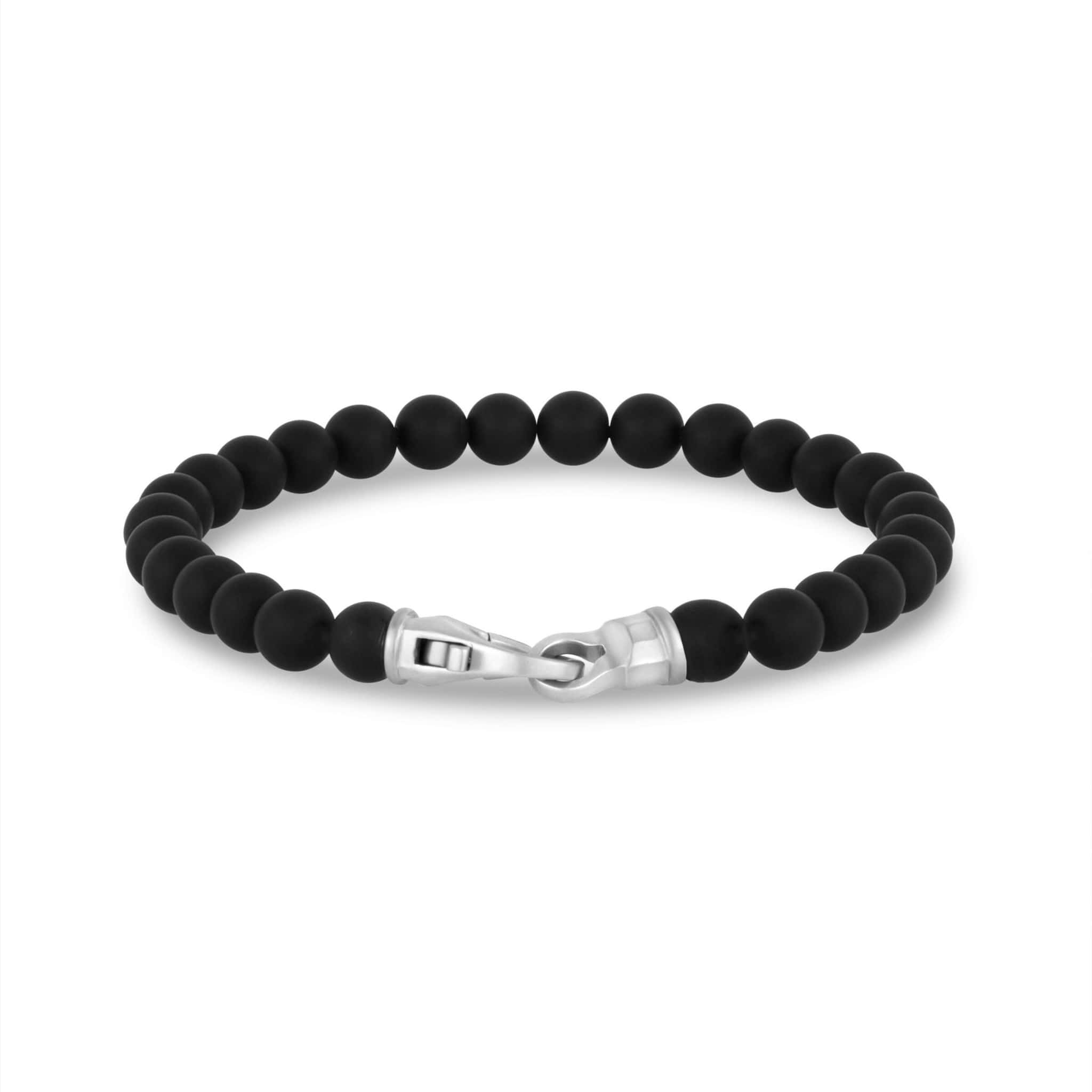6mm Matte Black Onyx Bead Bracelet at Arman's Jewellers