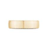 6mm Matte Flat Gold Steel Band Ring at Arman's Jewellers 