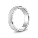 6mm Matte Flat Steel Band Ring at Arman's Jewellers 