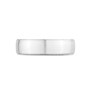6mm Matte Flat Steel Band Ring at Arman's Jewellers 