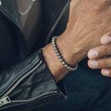 6mm Steel Designed Bead Bracelet On Model at Arman's Jewellers Kitchener