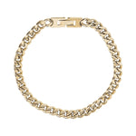 6mm Steel Gold Cuban Link Bracelet at Arman's Jewellers