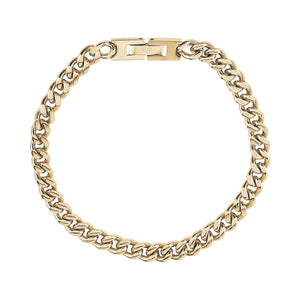 6mm Steel Gold Cuban Link Bracelet at Arman's Jewellers