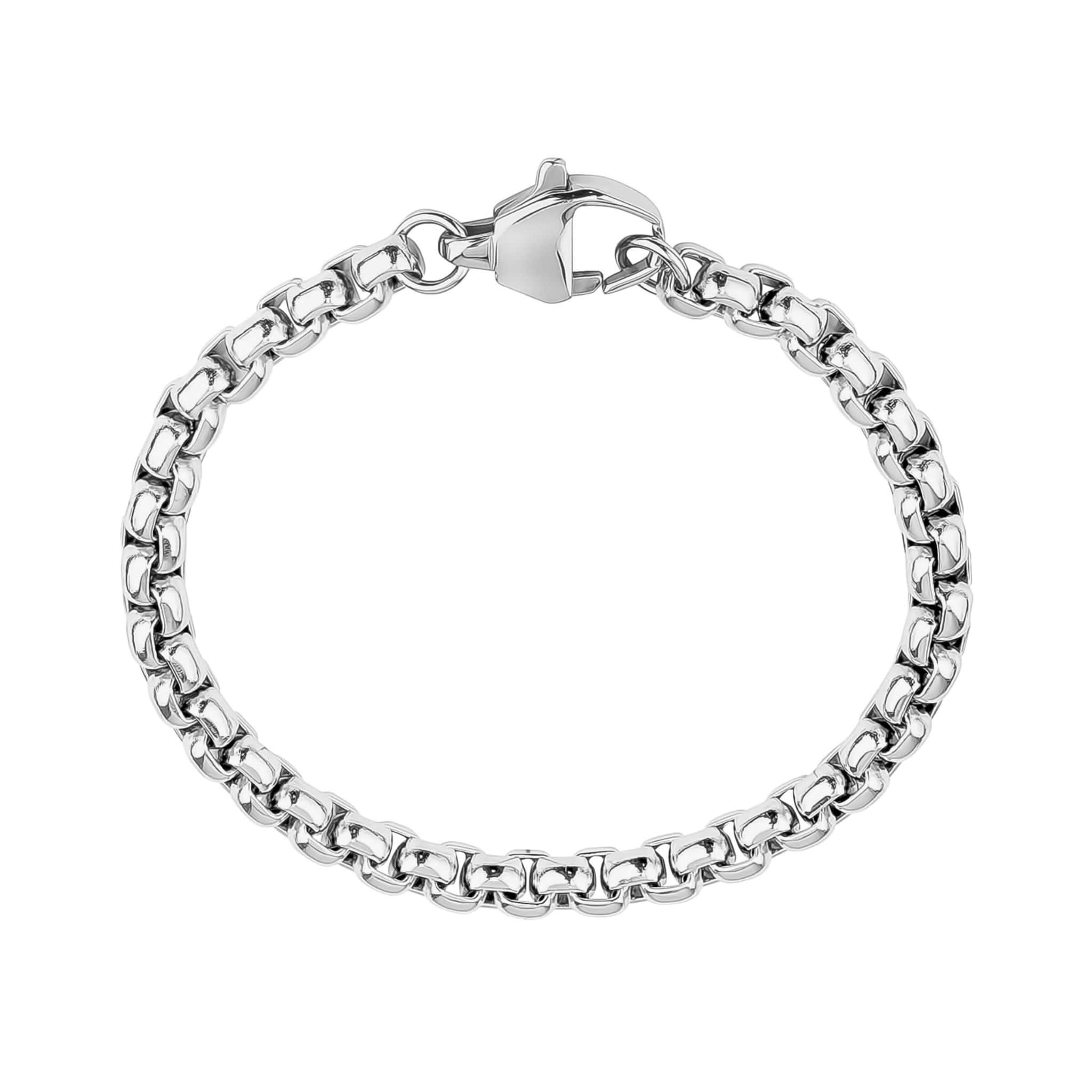 6mm Round Box Steel Bracelet at Arman's Jewellers
