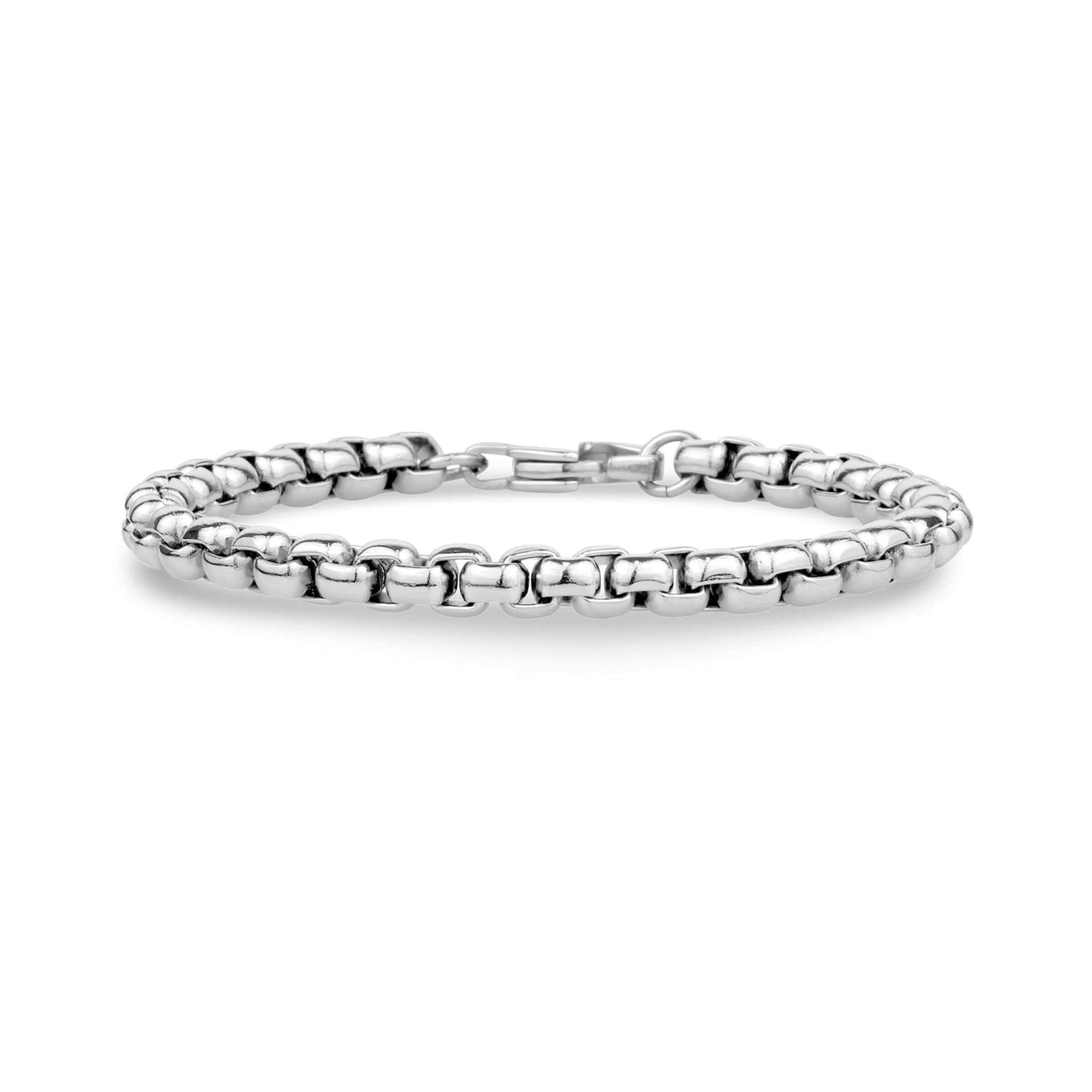 6mm Round Box Steel Bracelet at Arman's Jewellers