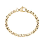 6mm Round Box Gold Steel Bracelet at Arman's Jewellers