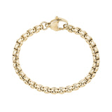 6mm Round Box Gold Steel Bracelet at Arman's Jewellers